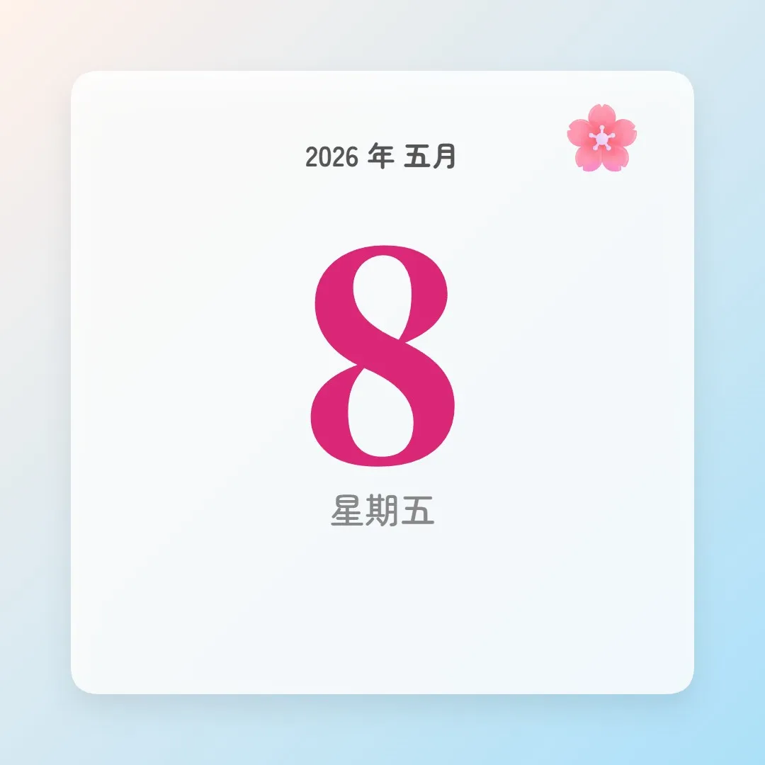 2026年5月8日 - 星座運勢、歷史事件、名人生日